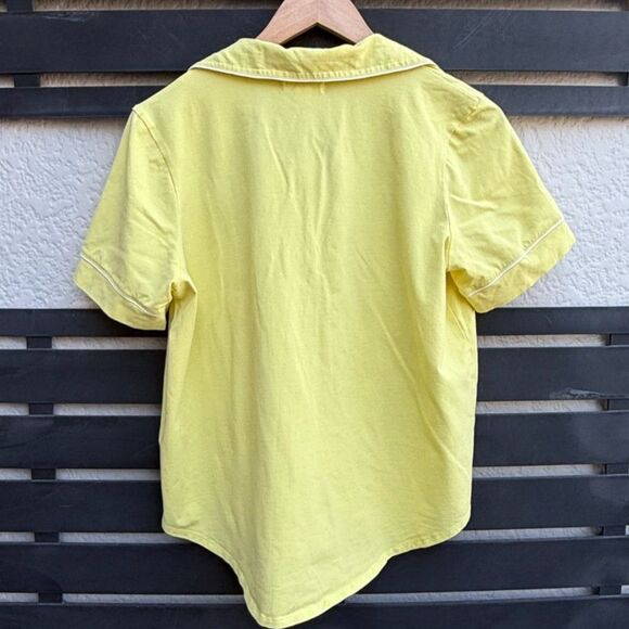 Madewell Knit Bedtime Pajama Top in Pale Citron | Medium - Picture 2 of 5